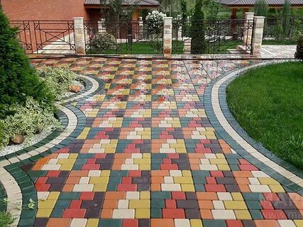 Укладка тротуарной плиткой частный дом