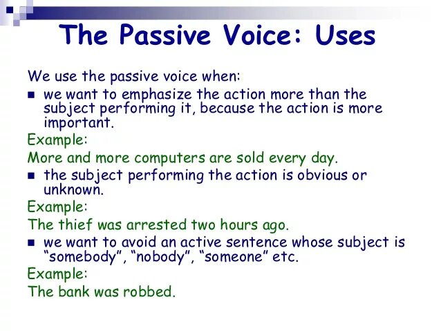 Use Passive Voice. When do we use Passive Voice. Use в пассивном залоге. When we use Passive Voice. Текст в пассивном залоге