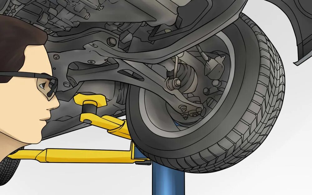 Почему машину уводит. Диагностирование подвески колес и шин. Внешний осмотр подвески. Увод колеса автомобиля. Машину уводит в сторону.