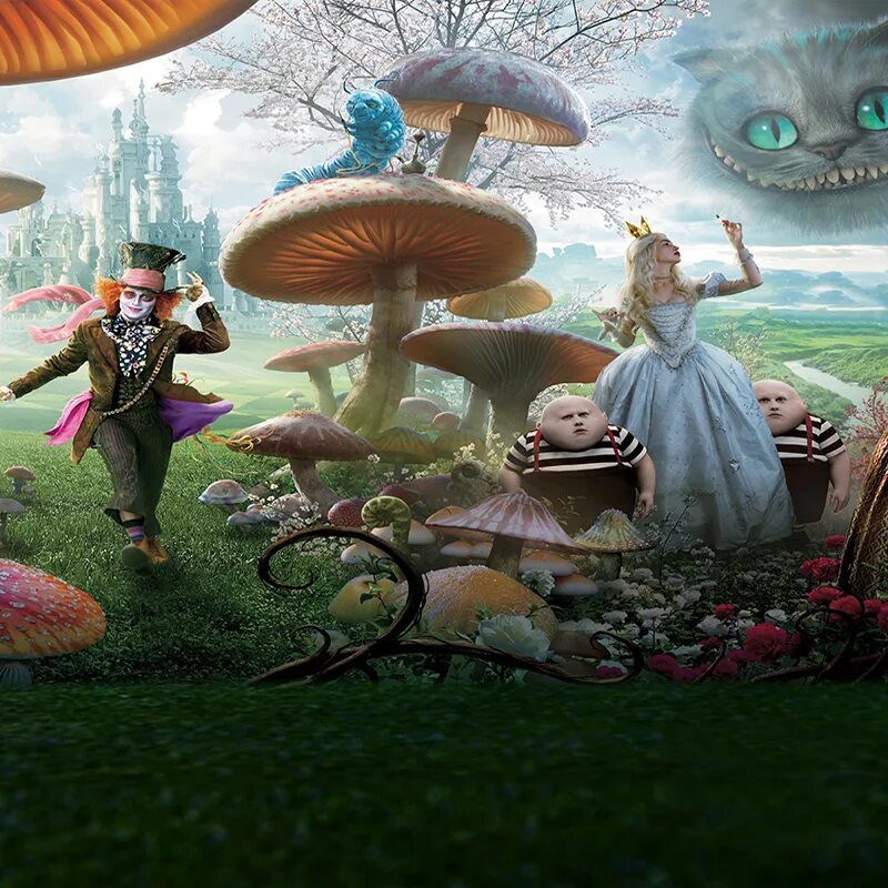 Мир страны чудес. Алиса в стране чудес лес. Лес из Алисы в стране чудес. Алиса в стране чудес Волшебный лес. Алиса в стране чудес грибы.