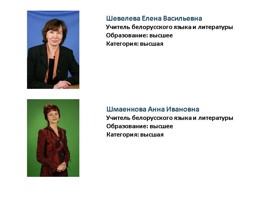 учитель белорусского языка и литературы