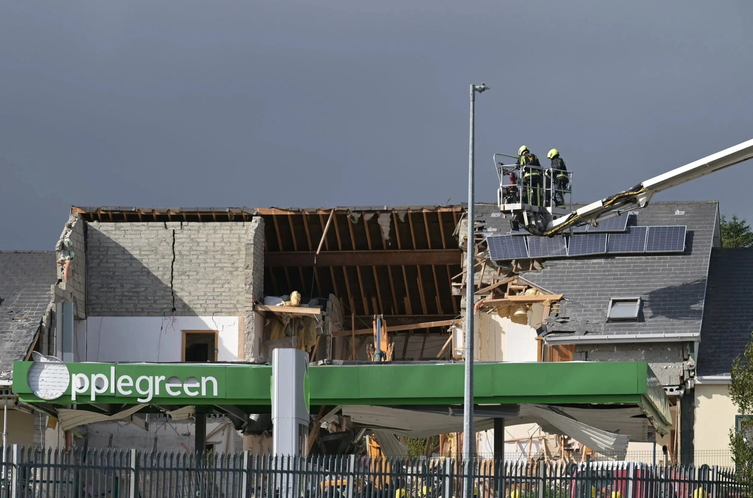 The explosion tore through the building