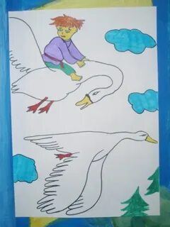Картинки сказки гуси нарисовать