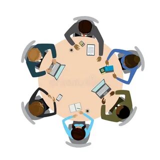 6 человек за круглым столом