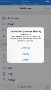 Cannot verify