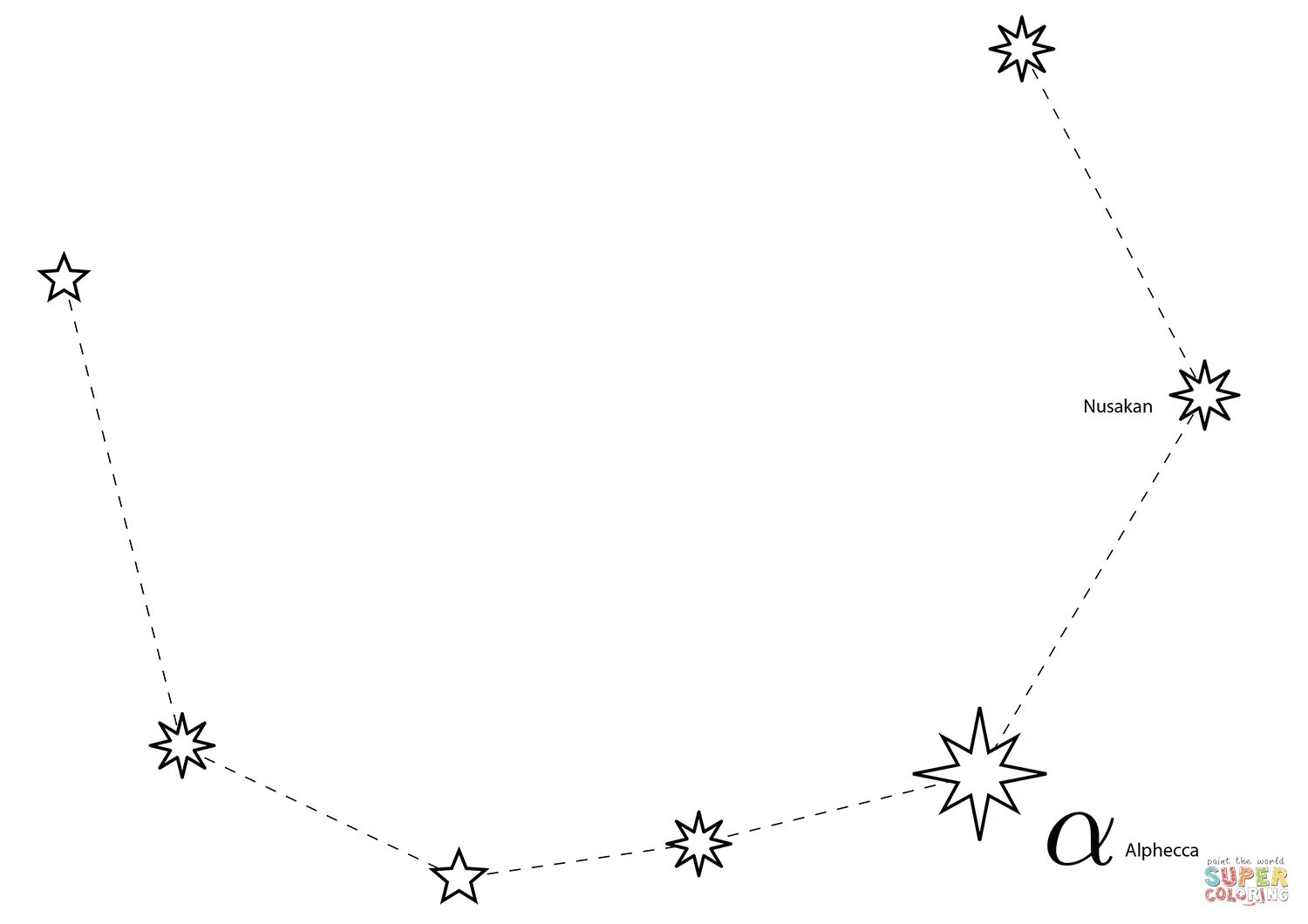 Северная корона Созвездие схема. Северная корона Созвездие схема по точкам. Созвездия раскраска. Раскраска созвездия для детей. Соединить большую медведицу