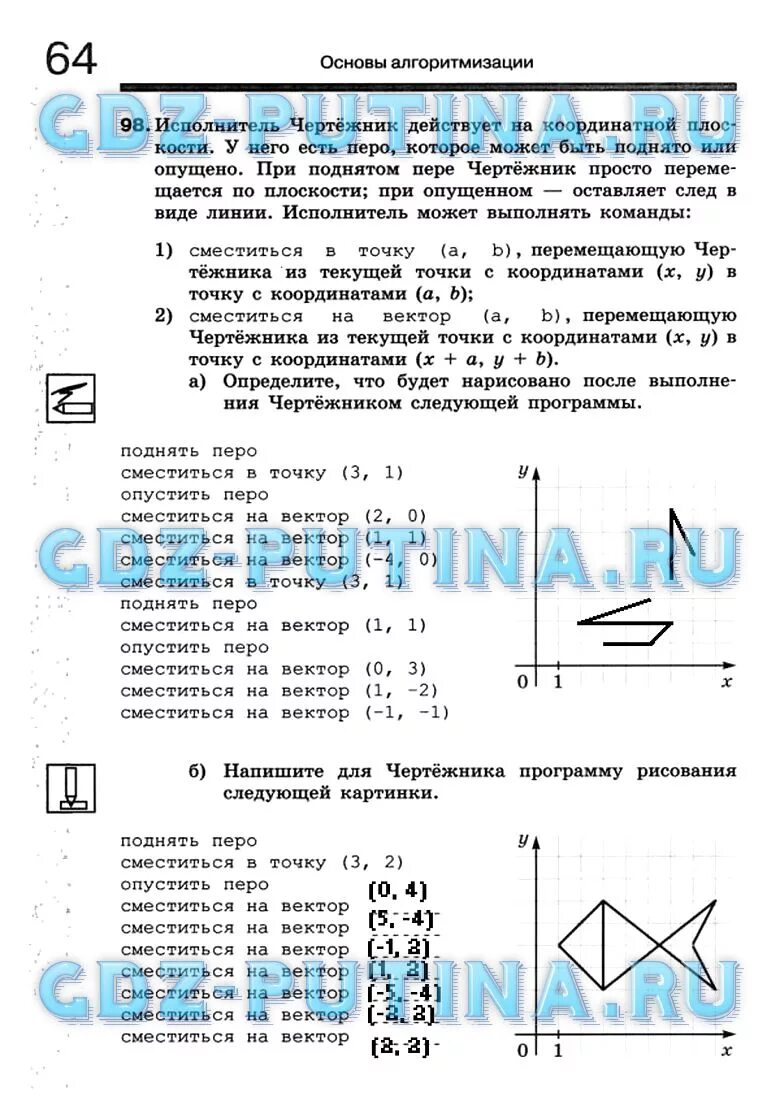 Решебник по информатике 8 класс тетрадь. Гдз по информатике 8 класс. решебник по информатике 8 класс рабочая тетрадь. гдз по информатике 8 класс босова. исполнитель чертежник действует на координатной плоскости.