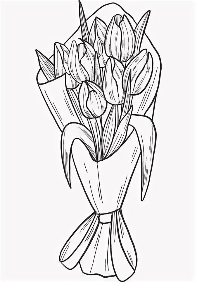 Тюльпаны раскраска для детей распечатать раскраски 9 Impressionnant De Dessin Bouquet Collection Coloriage, Jeux coloriage, Coloria
