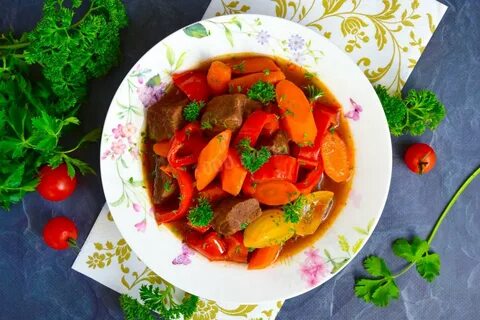 Как приготовить говядину в казане с овощами