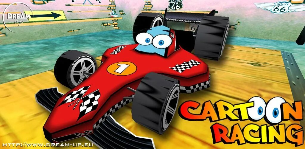 Кольцевые мультяшные гонки на смартфон. Мультяшные гонки 2000 годов. Cartoon Racing menu.