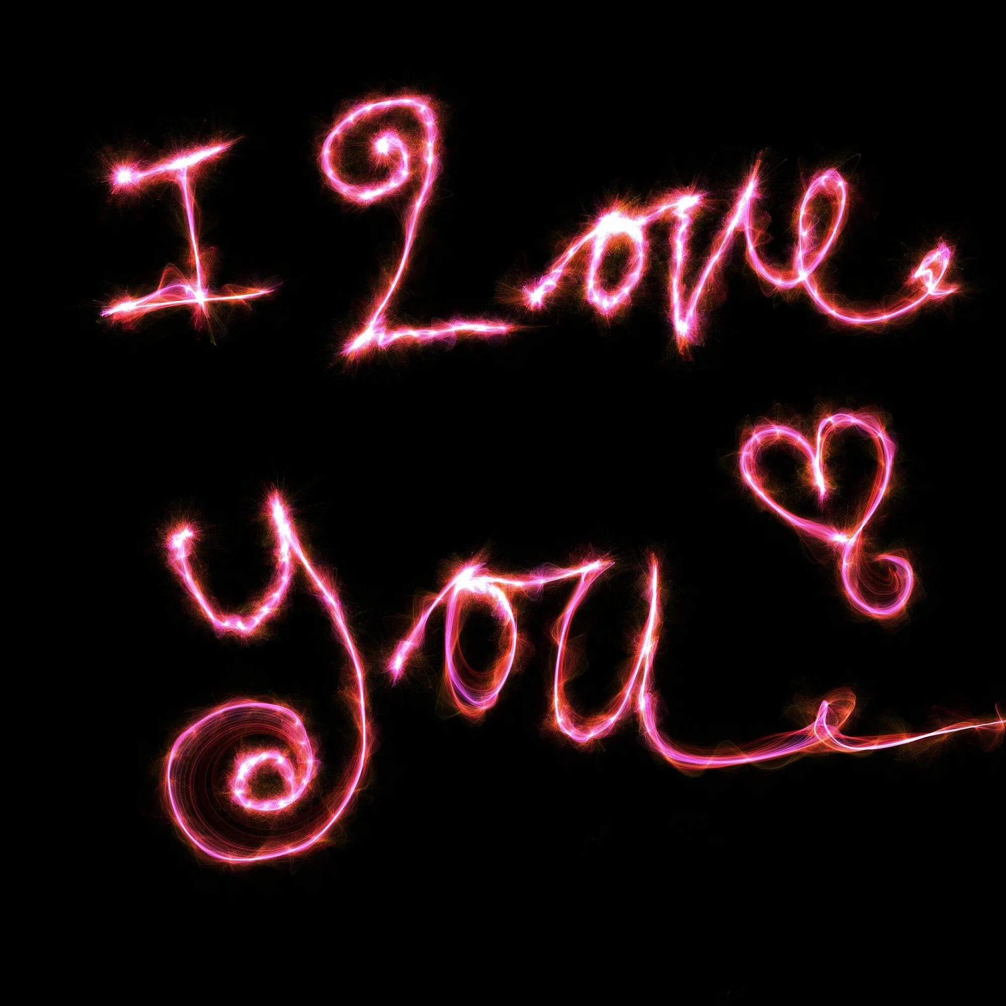 Scrolling text i love you