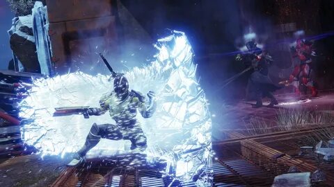 Destiny 2 Titan using rally barricade against other Guardians in Crucible m...