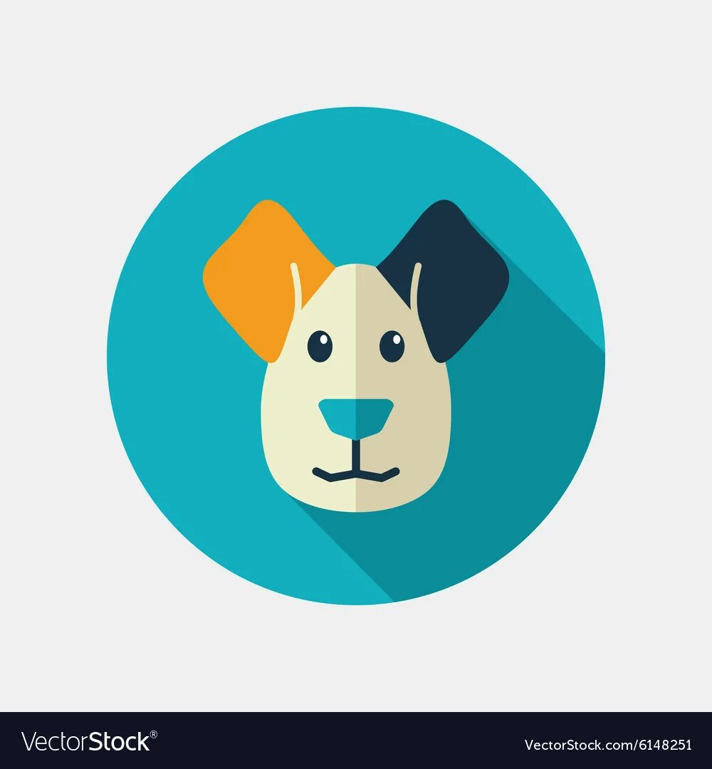 Flat dog. Иконка в инстаграм собака. значок довольная собака. dog licking vector.
