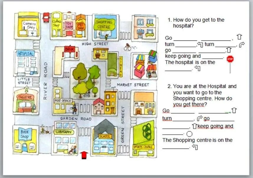 How to get high. Карта giving Directions. Giving Directions упражнения. Карта города для изучения английского. Giving Directions Worksheet.