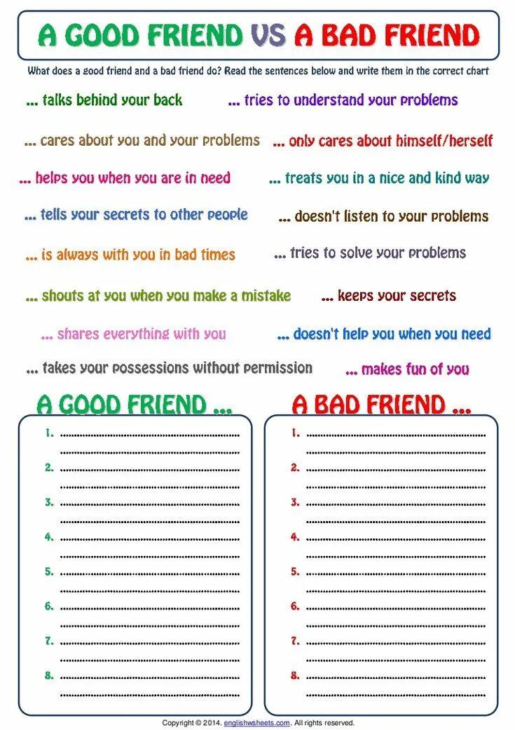 Friendship задания. Дружба Worksheets. Задания по теме Friendship. Задания на good better best. Good friend bad friend