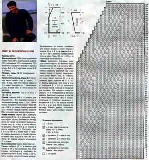 Схема описание свитера английской резинкой