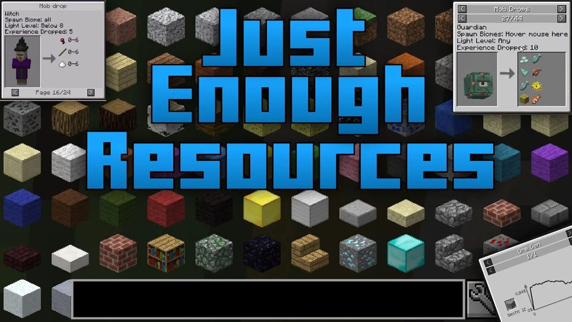 Мод just enough resources. Jei Mod майнкрафт. Мод just enough items. Дроп с мобов майнкрафт.