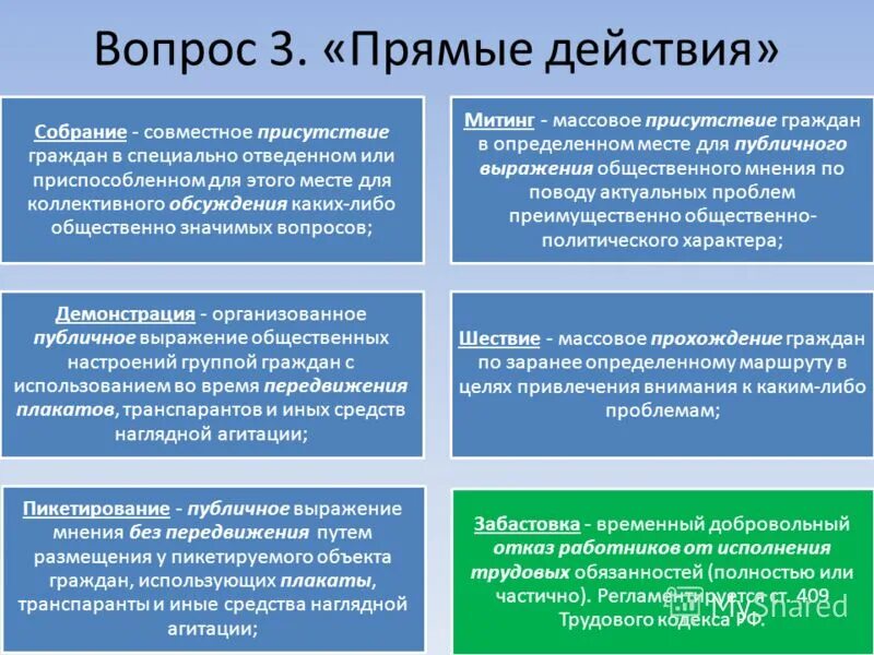 массовое присутствие граждан в определенном месте