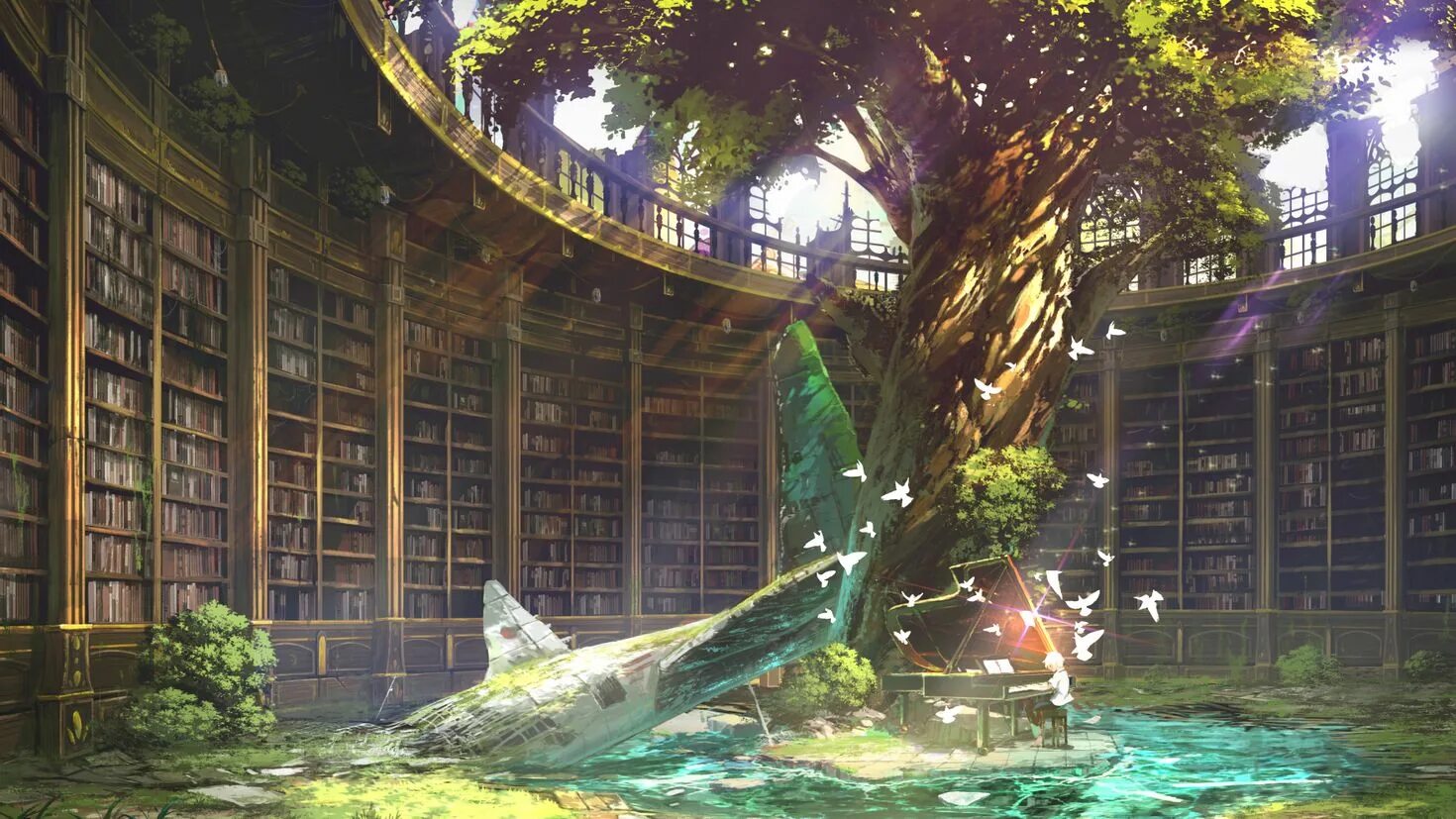 Fantasy worlds электронная библиотека. Здание библиотеки фэнтези арт.