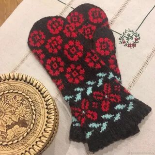 Варежки ручной работы