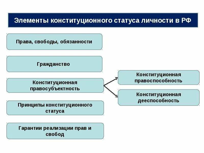 Основные статусы гражданина рф. Понятие конституционного статуса личности. Элементы конституционно-правового статуса личности. Элементы конституционного статуса личности. Основные элементы конституционно правового статуса человека в РФ.