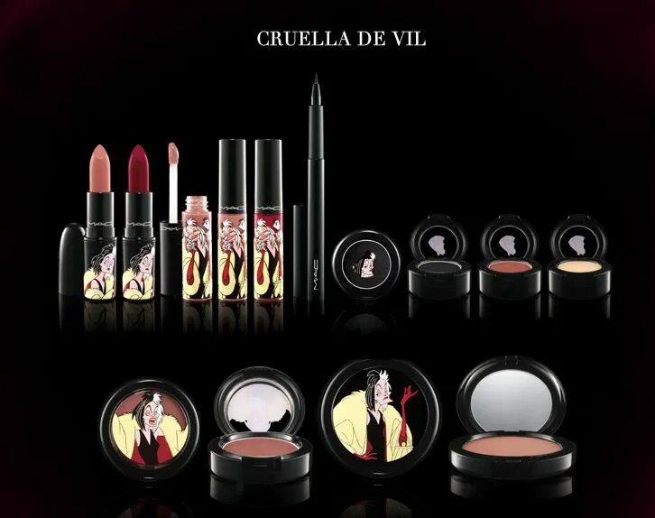 Mac collection. Круэлла Mac косметика. Косметика Дисней Круэлла. Косметика Круэлла 2021. Косметика Дисней круэоа.