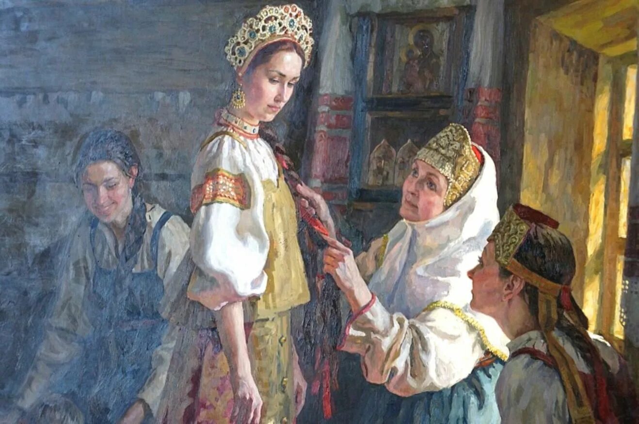 Ассортимент невест предложенных художник. Смотрины невесты мясоедов. смотрины невесты в древней руси. петров н.п. &quot;смотрины невесты&quot;. иван куликов благословение невесты.
