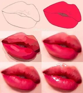 Губы в paint