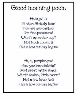 English poems for children
