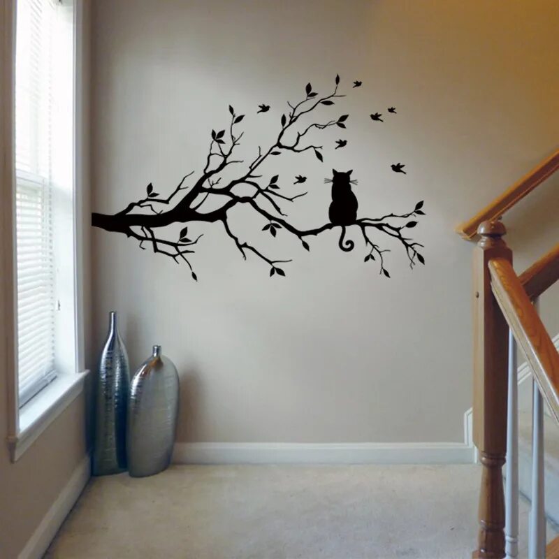 настенные рисунки. разрисованные стены в комнате. интерьерные трафареты на стены. сосптсь стен в интерьере. простая роспись стен.