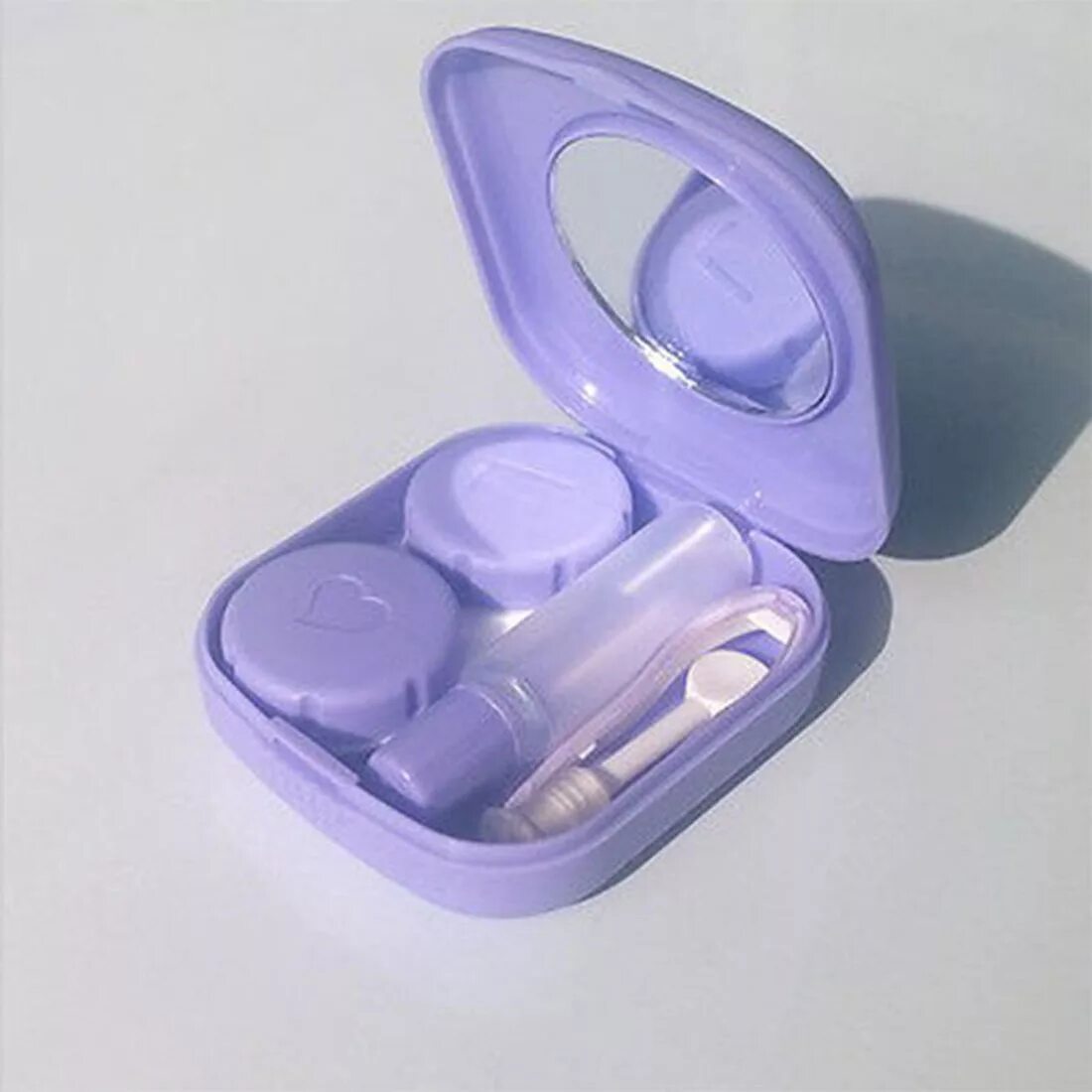 Коробочка для линз. Контейнер для мкл №1. Коробочка для линз. Portable contact lens case kit. Коробочка для линз.
