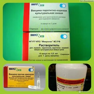 Паротитная вакцина инструкция