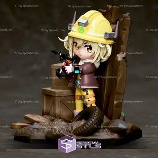 Liter Chibi 3D Model from Nikke Goddess of Victory Video Game 