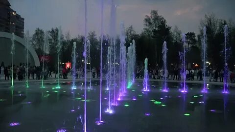 Открытие светомузыкального фонтана в красноярске