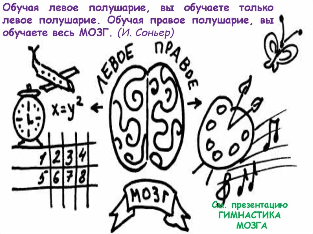 Как развивать ребенку левое полушарие