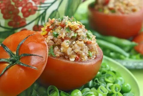 Овощи фаршированные гречкой