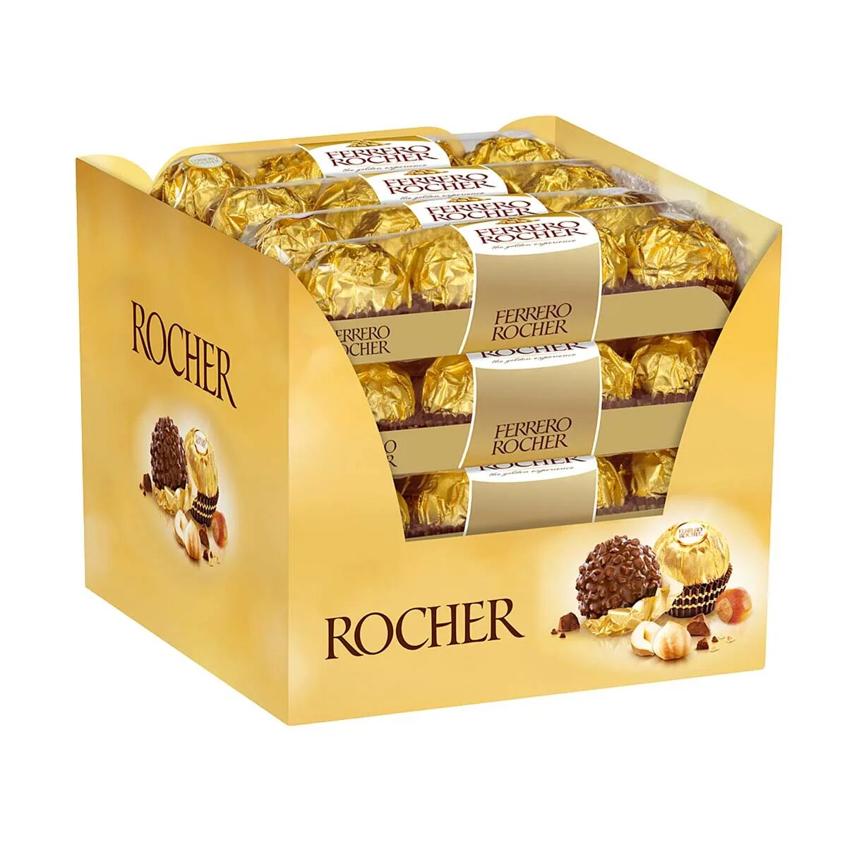 Купить ферероше. Ferrero Rocher шоколад. Конфеты Фера рошер. Ферреро Роше большая упаковка. Конфеты Ферреро Роше 200г/4/5шт -т16.