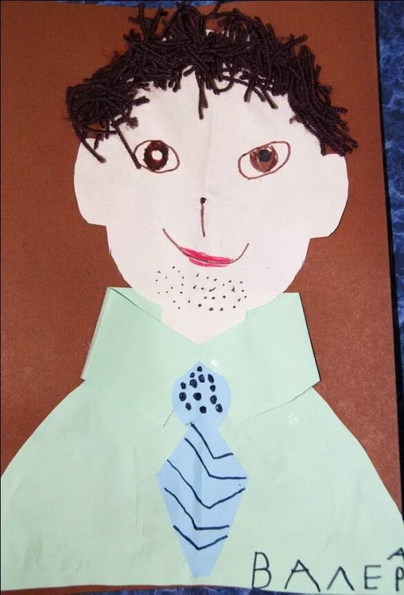 аппликация для папы. аппликация для папы. портрет папы на 23 февраля в детском саду. аппликация мой папа. аппликация портрет папы.