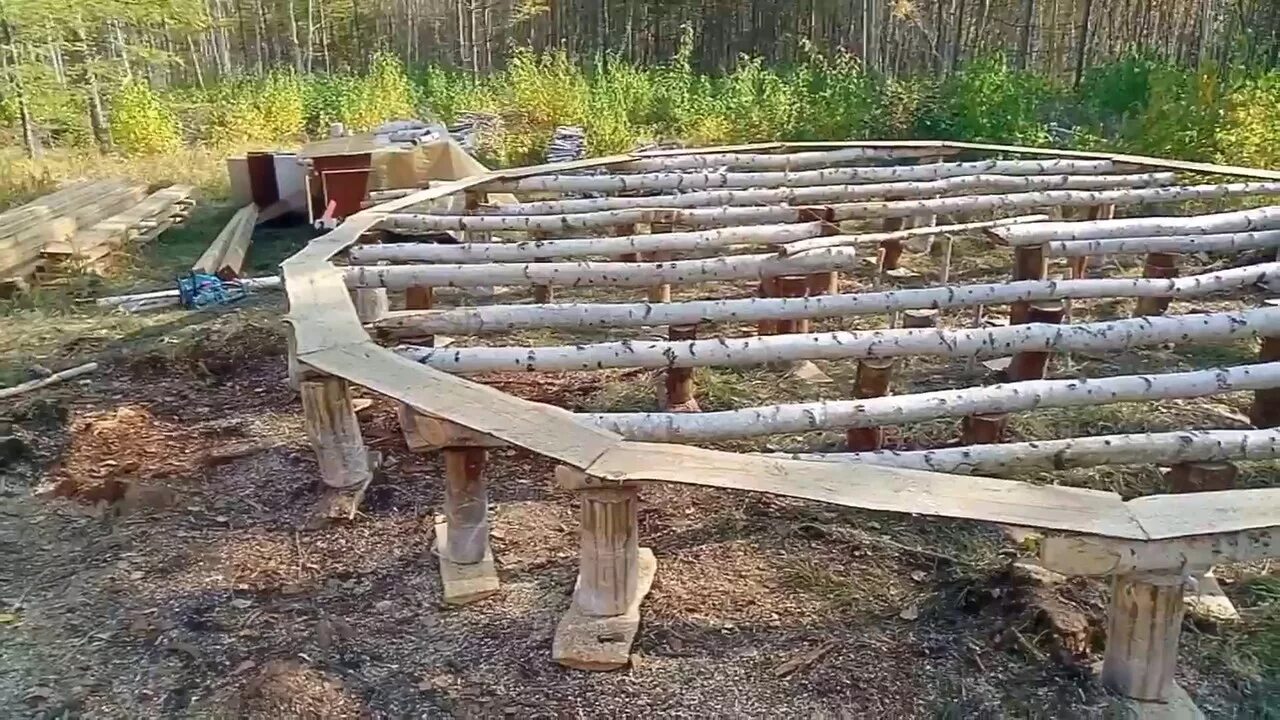 Деревянный столбчатый фундамент из сибирской лиственницы