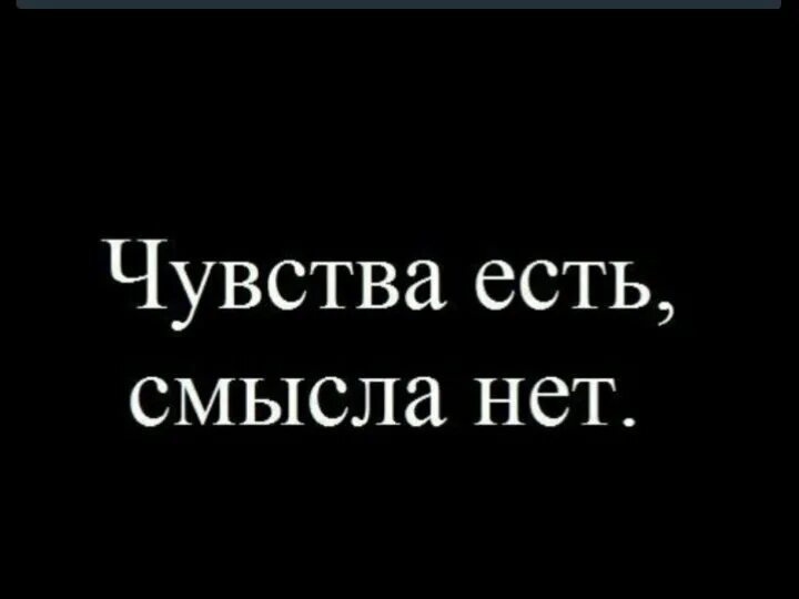 Тут есть смысл. Чувства есть смысла нет. Так бывает чувства есть а смысла нет. Чувства есть,но смысла нет. Чувства есть.