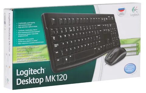 Комплект клавиатура мышь logitech mk120 usb