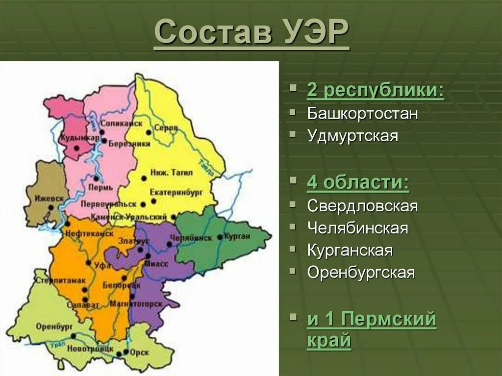 Карта географического района урал. Урал состав района география 9 класс. Уральский экономический район состав 9 класс. Состав Уральского экономического района география 9 класс. Субъекты Урала.