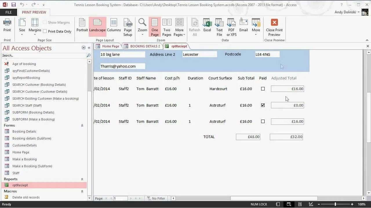 Sum в access. In MS access total query image. Reports access