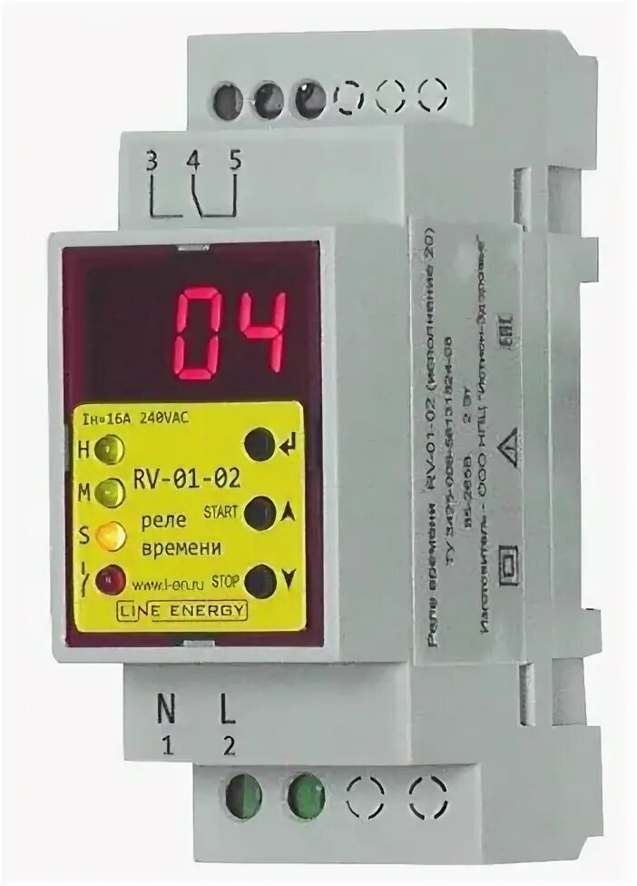 Реле температуры с дисплеем и датчиком (2,5м) RT-820M (-25 +130)C 16А 1NO 24-240