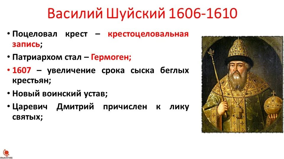 Шуйский какой век. Крестоцеловальная грамота Василия Шуйского 1606. Венчание на царство Василия Шуйского.