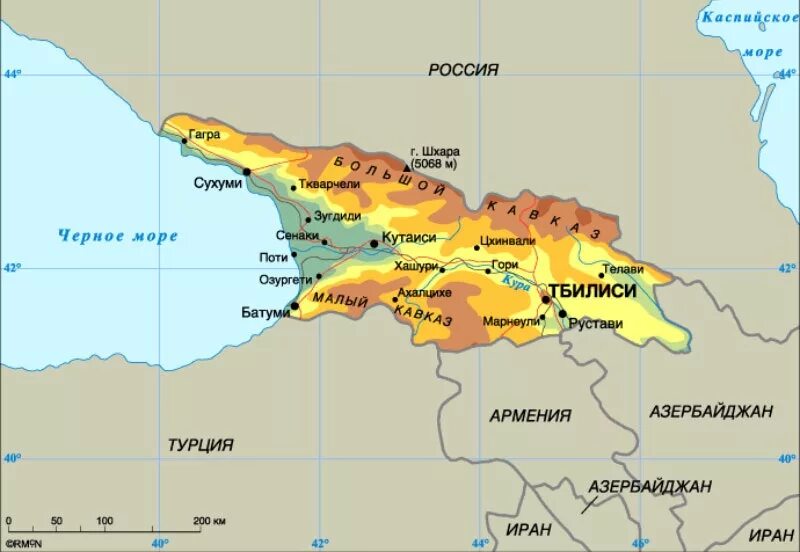 Армения граничит с морем. Расположение Грузии на карте. Географическая карта Грузии. Курорты Грузии на карте. Границы Грузии на карте.