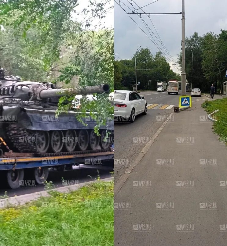 В нижнем тагиле танк врезался в машину. Красноармейск танк. танк на красноармейской ростов. танк переехал машину.