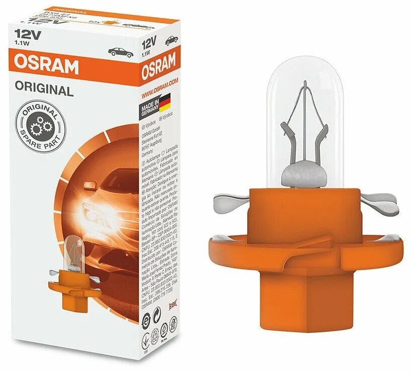 Лампочка osram 12v. BX8.4D Osram. Лампа "Osram" 12v 1,2w (2721). 2473mfx6 Osram. 351mfx6 - лампа bx8,4d.