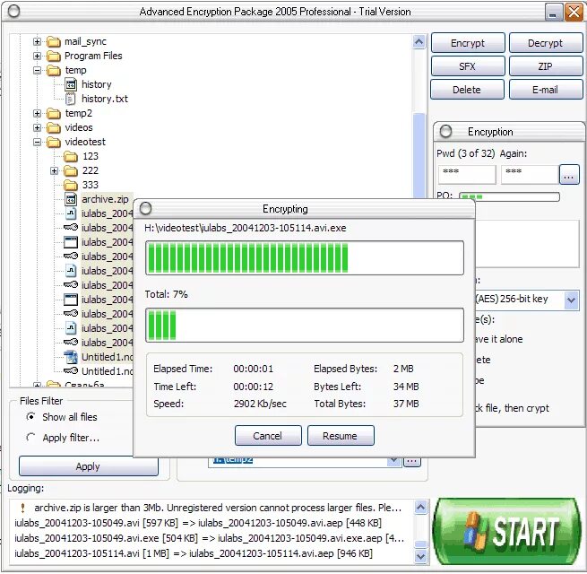 Applied files