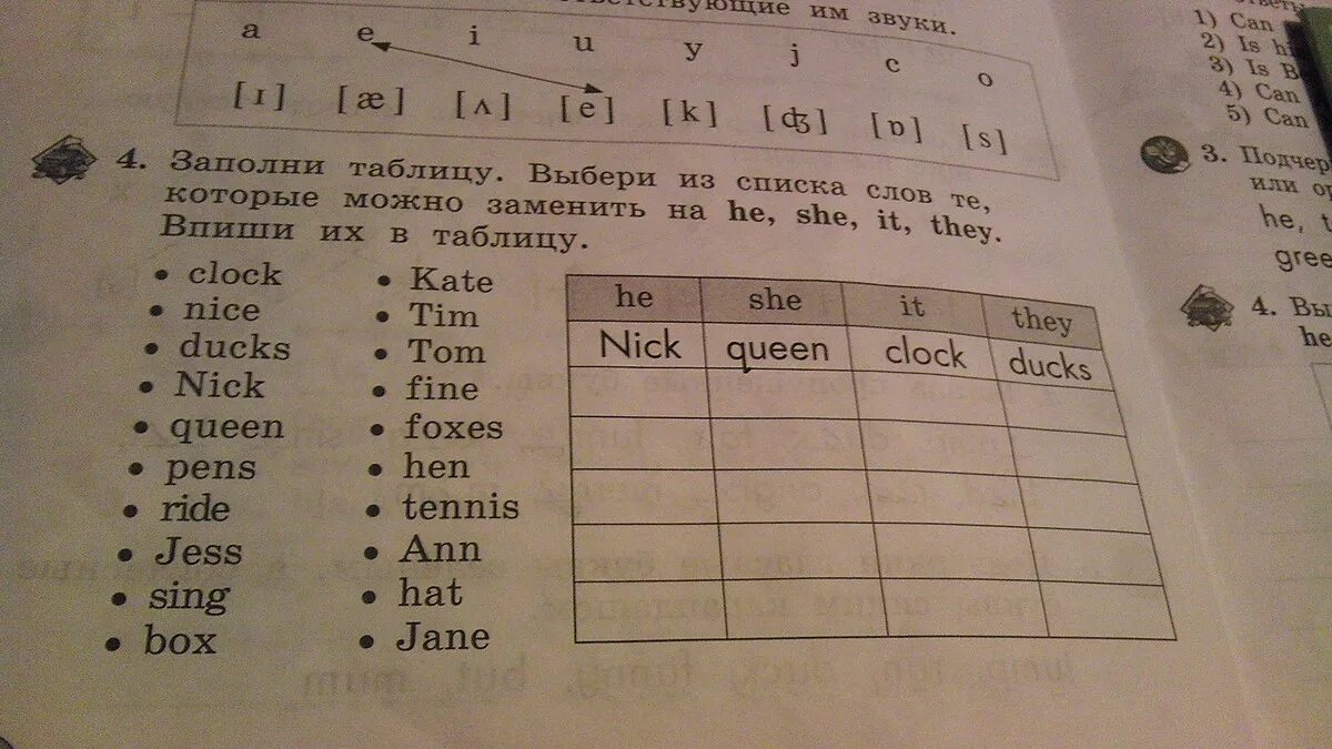 Выберите все подходящие ответы из списка. Заполни таблицу английский. Заполни таблицу выбрав слова из списка. Заполни таблицу выбери из списка слов те,которые можно. Выберите из списка слова которые можно заменить на he she it they.
